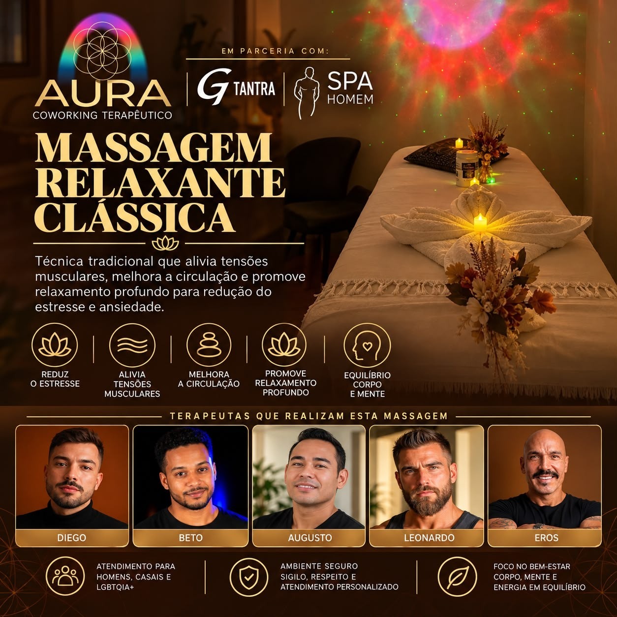 Massagem Relaxante Masculina no Spa Homem